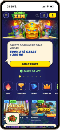 Versão móvel do casino Gamblezen