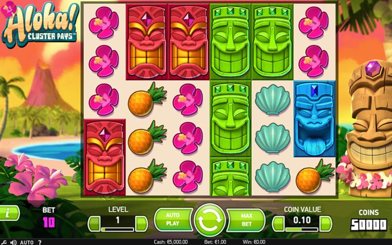 Aloha! Cluster Pays Slot Machine