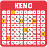 Cartão com números para jogar keno