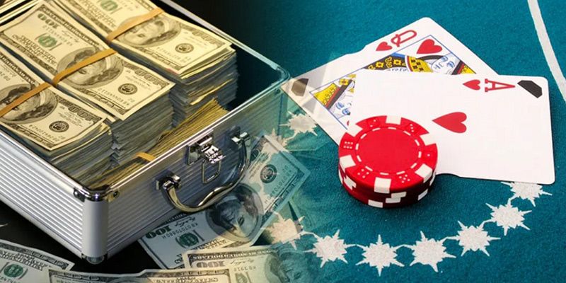 Mala de dinheiro e jogos de casino