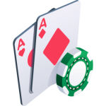 Reboque cartas e fichas de Blackjack