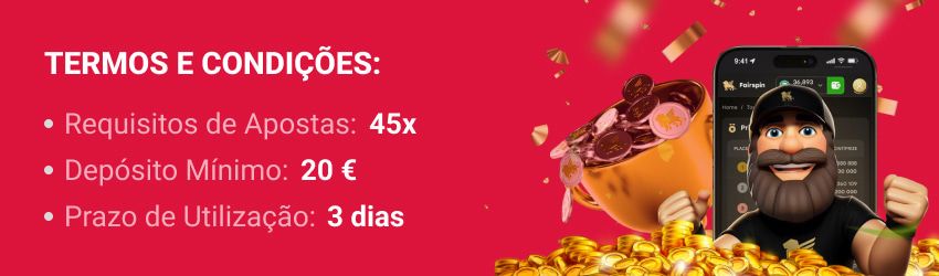 Termos e condições do bónus no FairSpin Casino