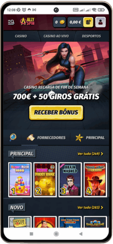 Versão móvel do casino AllySpin