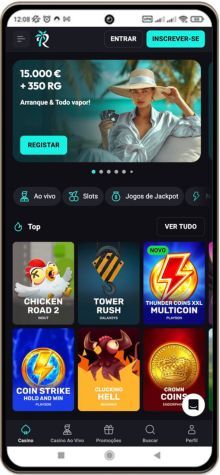 Versão móvel do casino BetRiviera