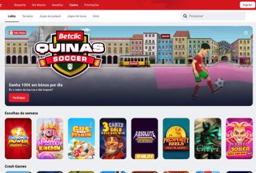 Página principal do Betclic casino 