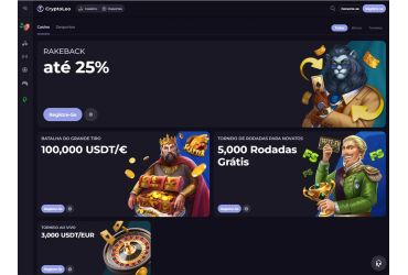 Página de bônus e promoções do site Crypto Leo Casino