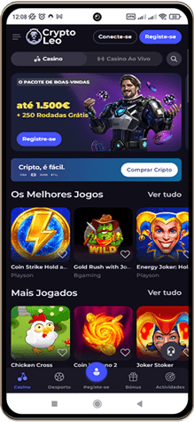 Versão móvel do casino Cryptoleo