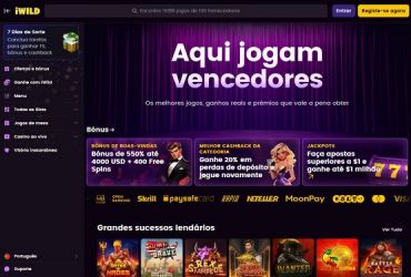 IWild casino – página principal