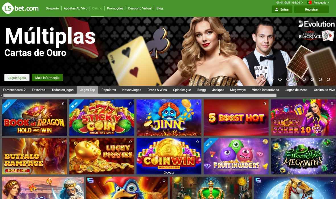 Página principal do LSBet casino