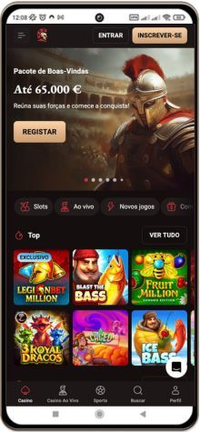 Versão móvel do casino Legionbet