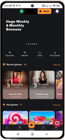 Versão móvel do casino MineBit