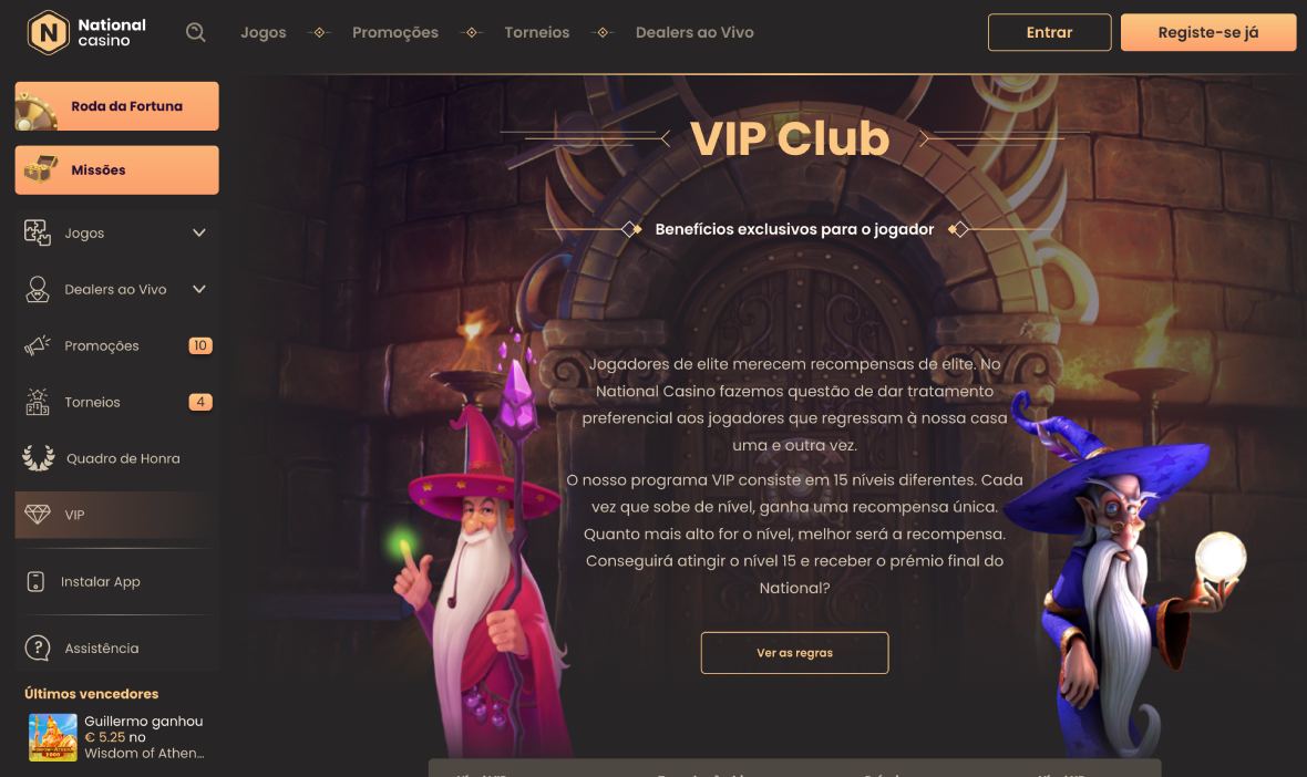 National casino – programa vip