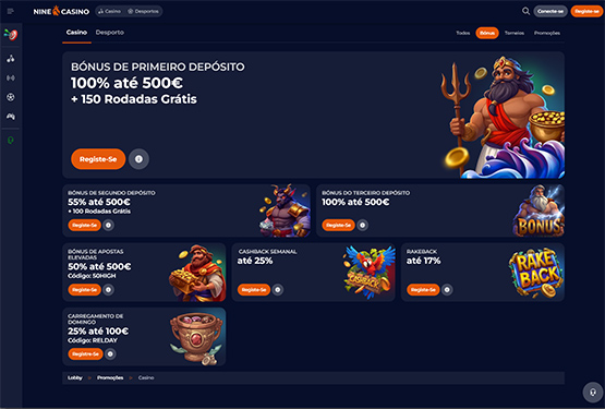 Nine Casino Promoções