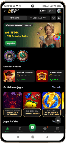 Versão móvel do casino Oscarspin