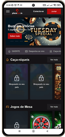 Versão móvel do casino Placebet