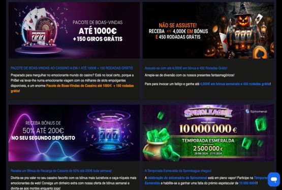 Oferta de bónus do Pribet Casino