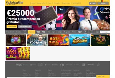 ReloadBet casino - página principal
