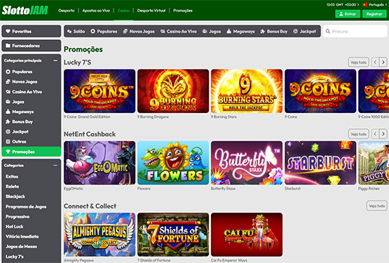 Página de bónus do SlottoJam