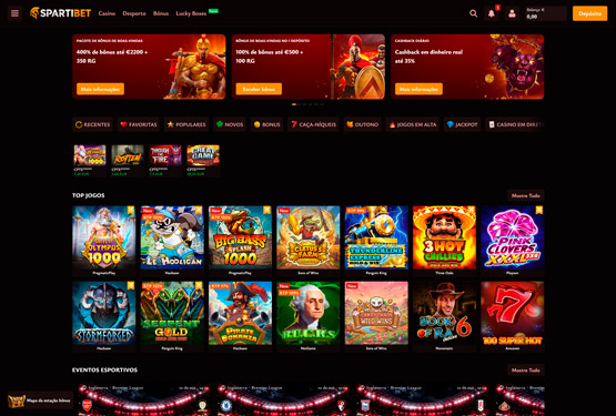 Spartibet Casino Lobby