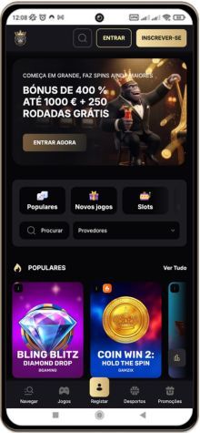 Versão móvel do casino SpinKong