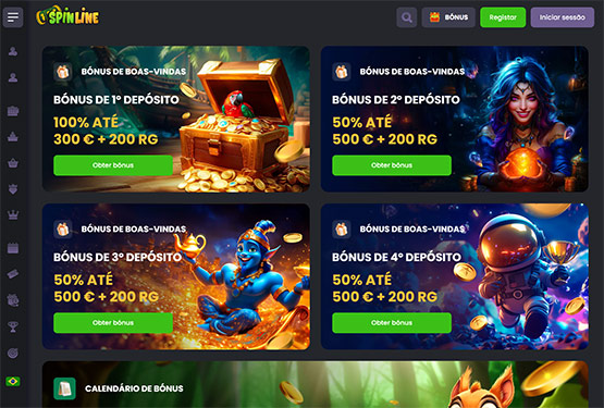 Página promocional do Spinline Casino