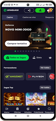 Versão móvel do casino Spinoloco