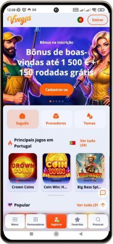 Versão móvel do casino V.Vegas