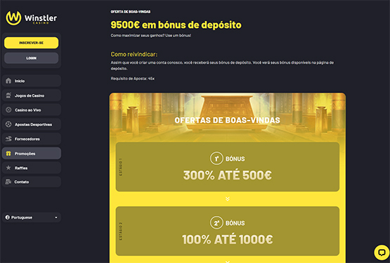 Promoções do casino Winstler