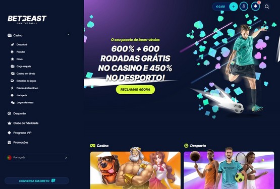 BetBeast Casino Lobby