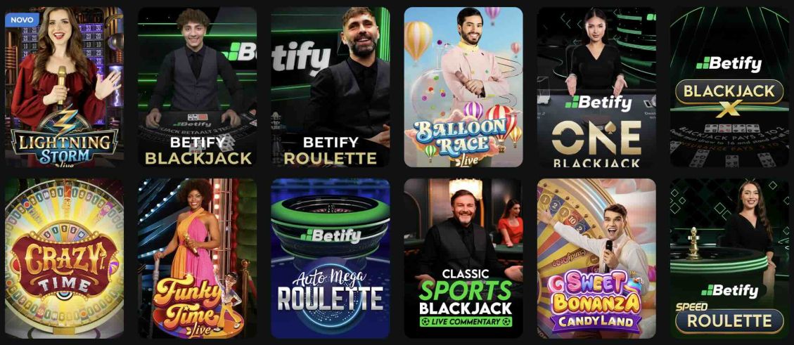 Jogos ao vivo Betify Casino