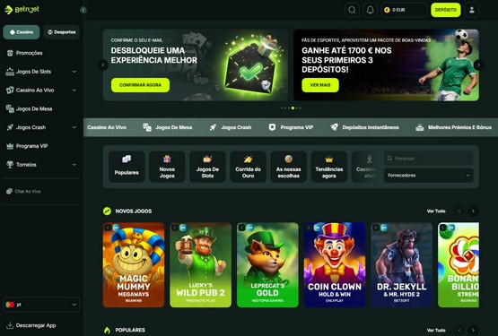 Betnjet Casino Lobby