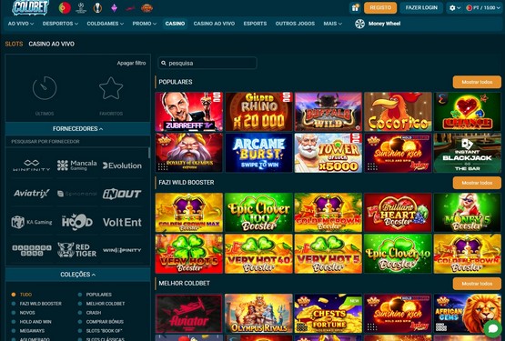 Coldbet Casino Lobby