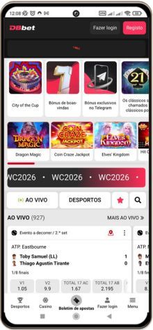 Versão móvel do casino DBbet