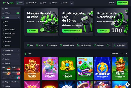 LuckyWave Lobby
