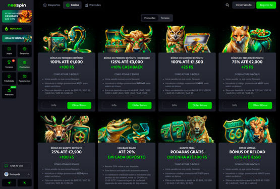 Neospin Casino Promoções