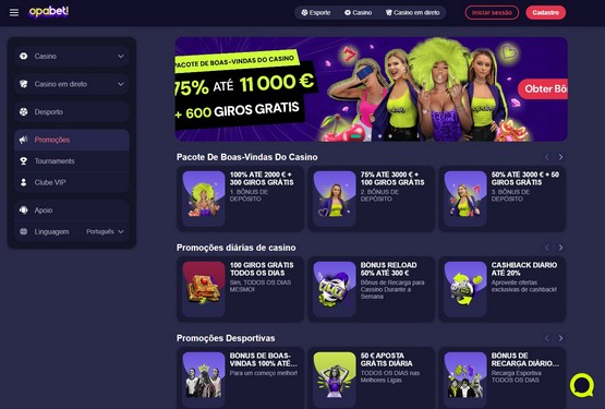 Opabet Casino Promoções