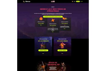 Spin Samurai Casino - página de promoções