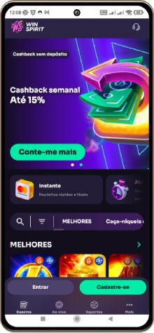 Imagem do ecrã do telemóvel do Winspirit Casino