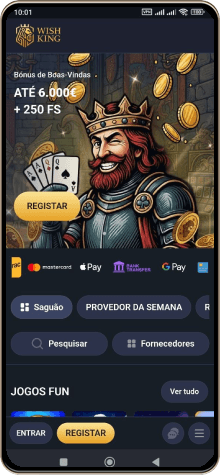 Versão móvel do casino WishKing
