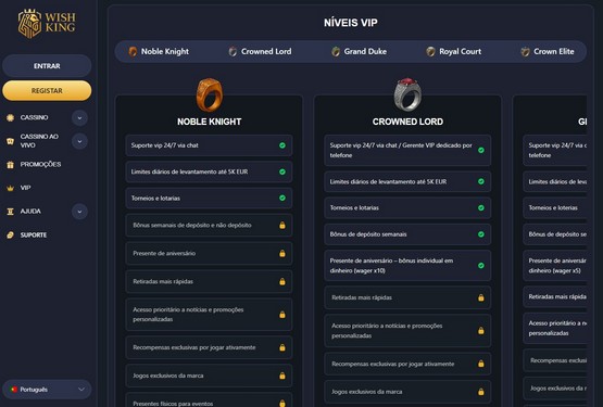 WishKing Casino VIP