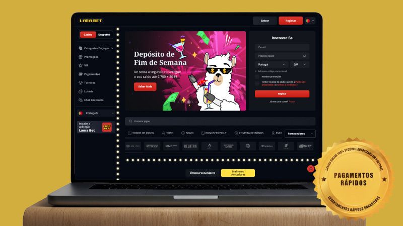 Página principal do casino Lamabetno laptop