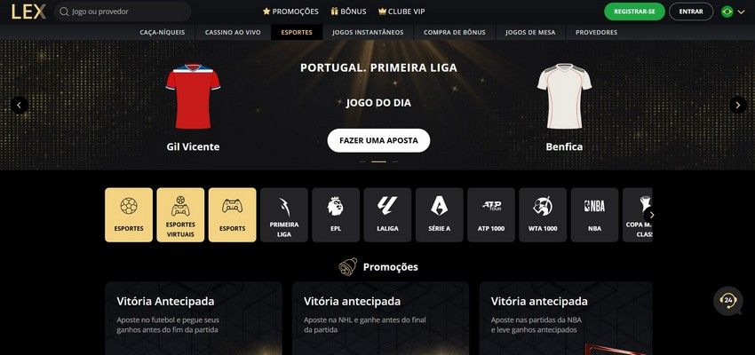 Página principal do Lex