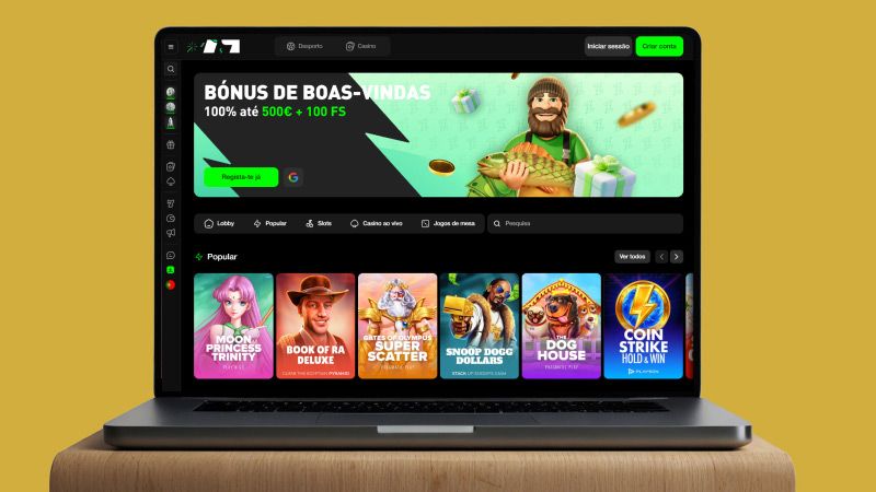 Página principal do casino Blitz Bet no laptop