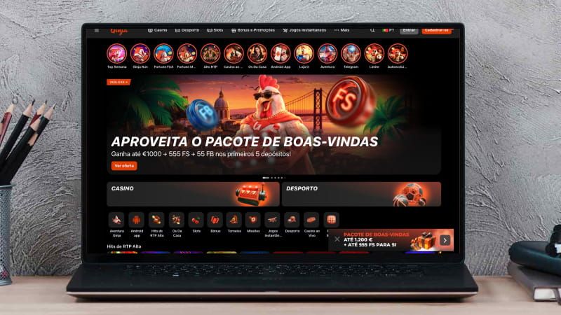 Página inicial do Ginja Casino