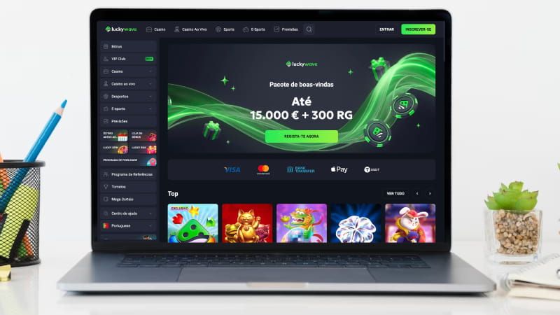 Página inicial do LuckyWave Casino