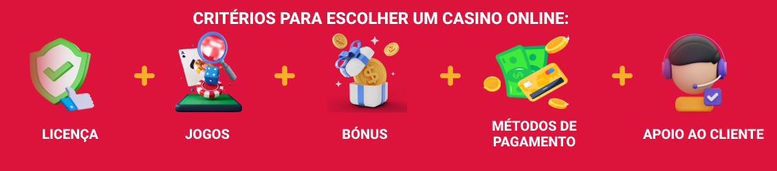 Critérios para escolher um casino online: licença, jogos, bónus, métodos de pagamento, apoio ao cliente