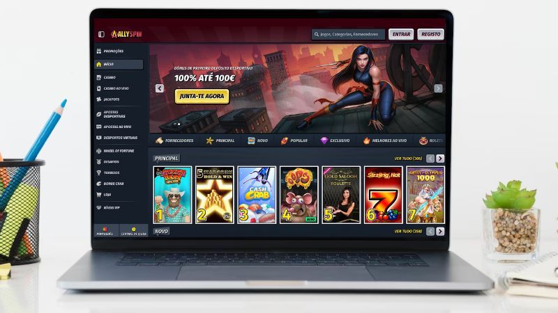 Página Principal do AllySpin Casino