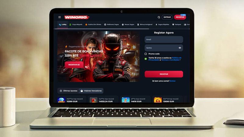 Página Principal do Winorio Casino
