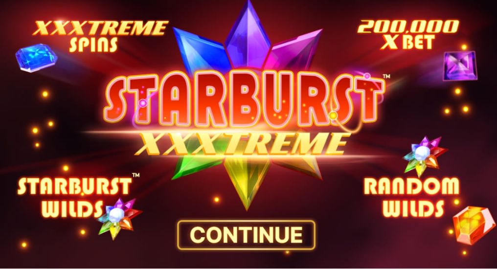 Imagem da slot Starburst XXXtreme com jóias.