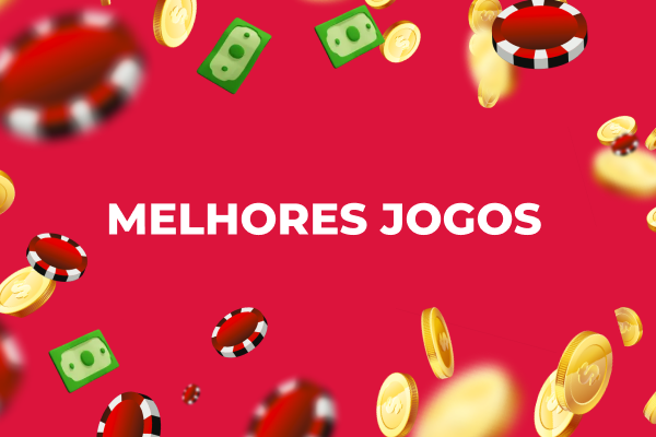 Ilustração com fichas e moedas que representam os jogos mais bem cotados do casino.